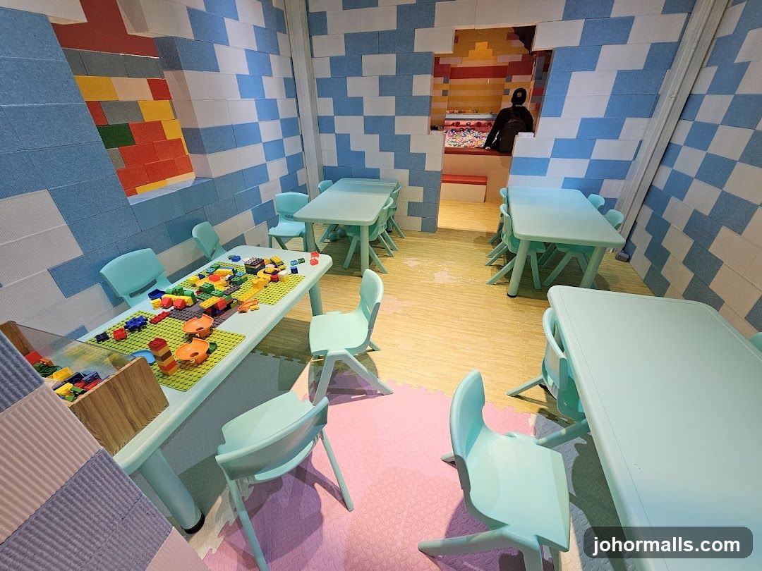 Lego-themed playroom interior