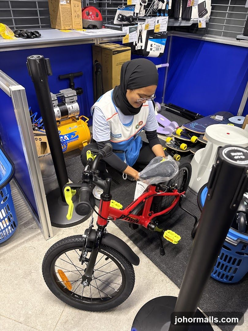 Store Interior with Staff and Bicycle