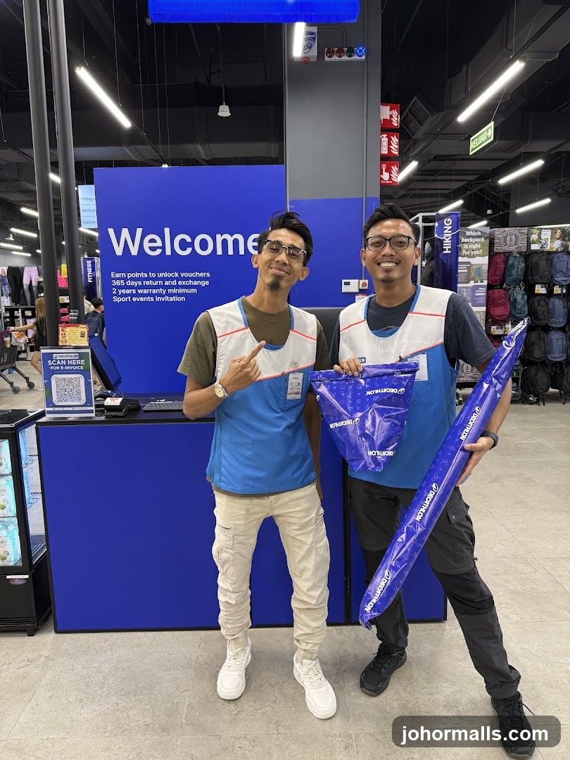 Two employees at a retail store