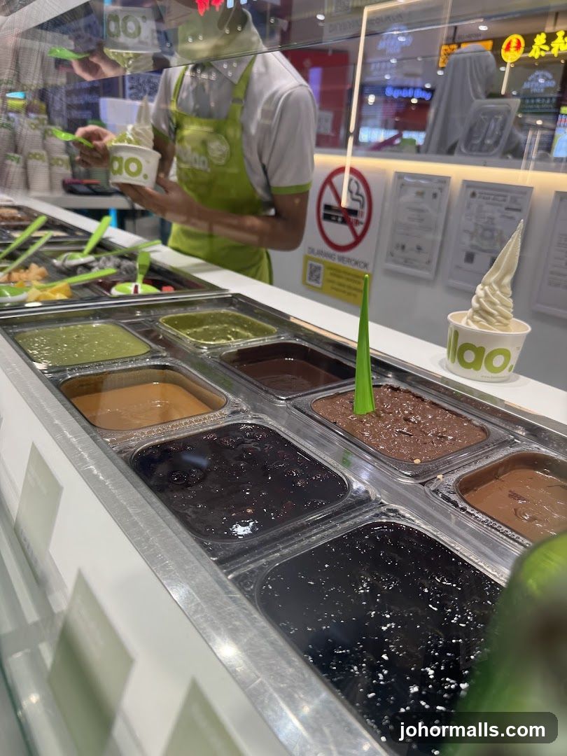 Soft serve ice cream counter