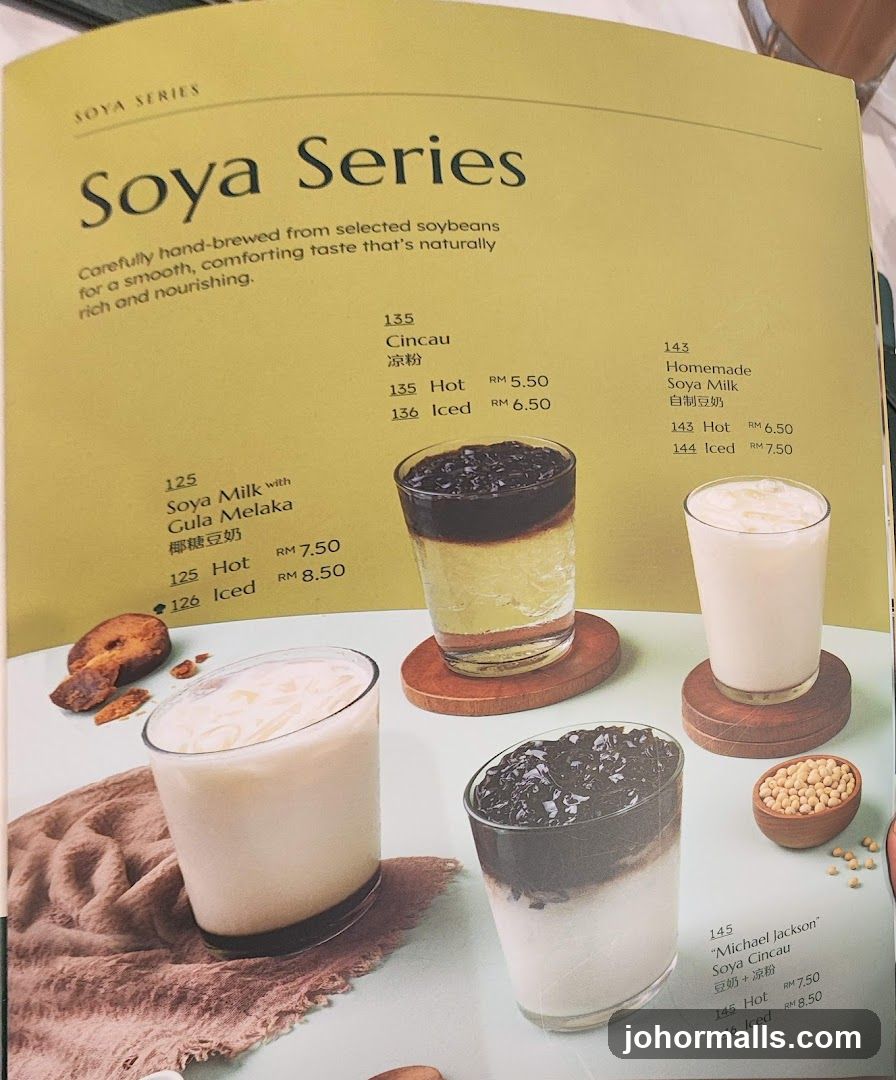Soya Series Menu
