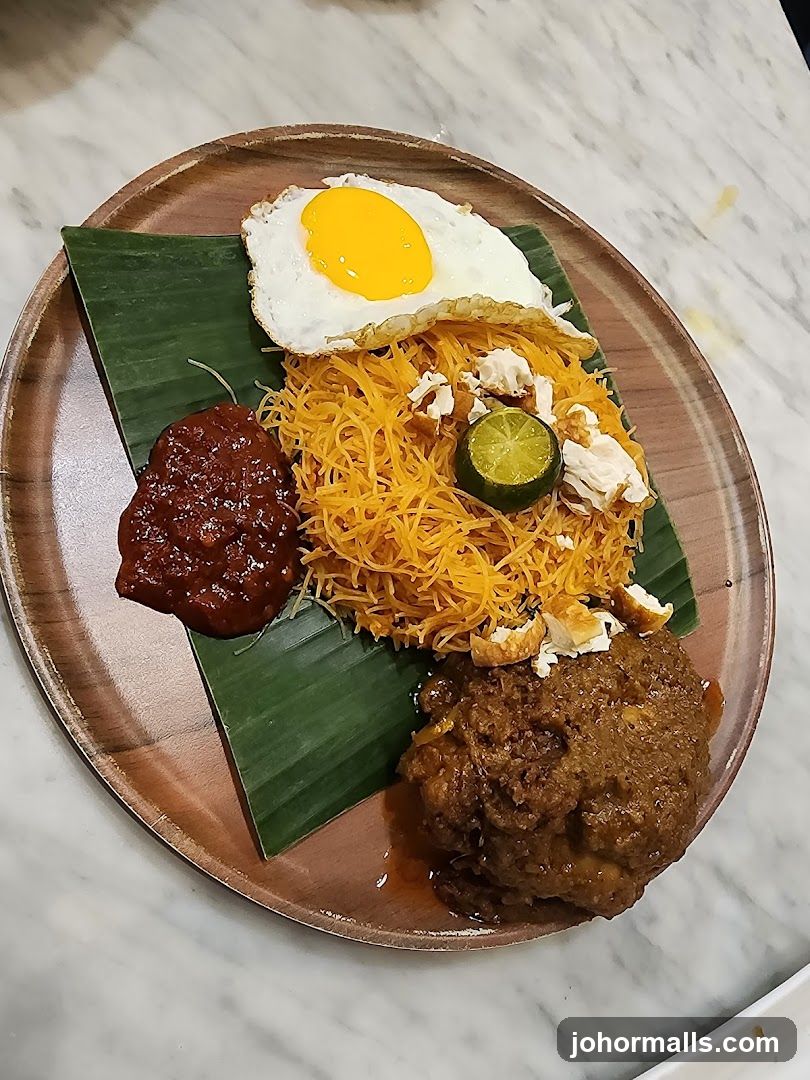 Food Plate on Wooden Serving Tray