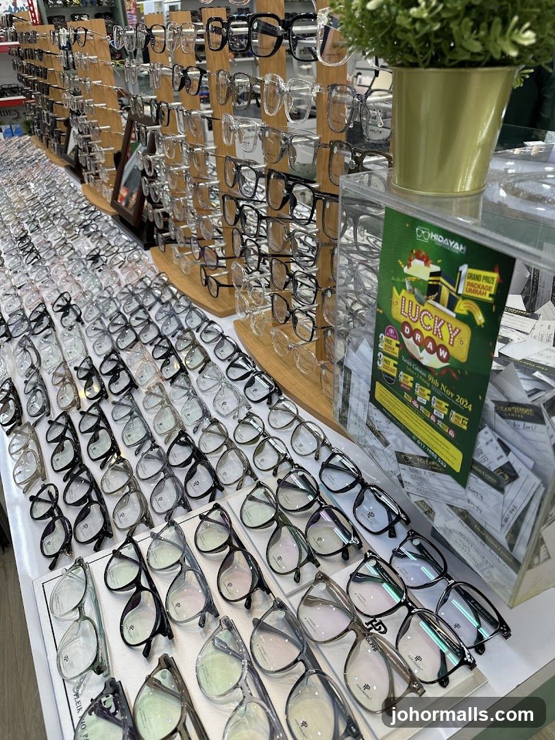 Eyewear Display in Retail Store