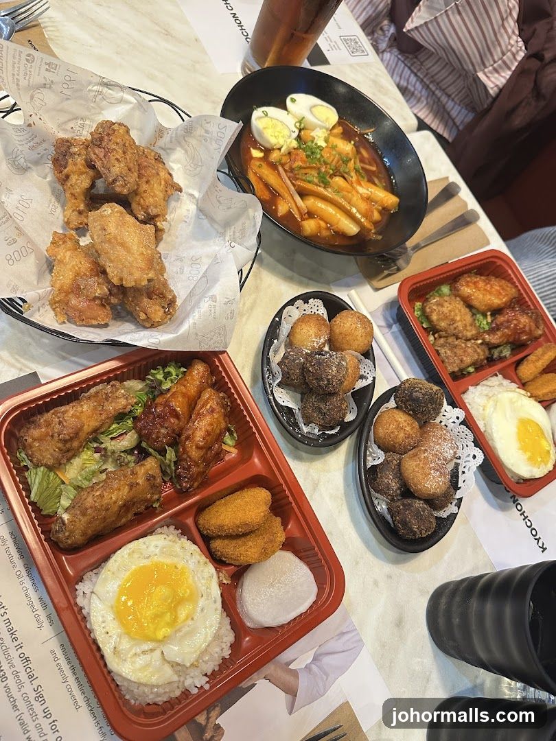 Table with Korean-style food