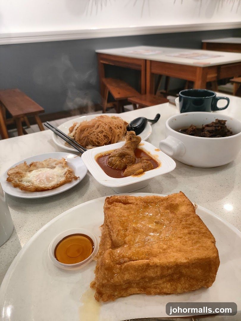 Dining Table with Food Items
