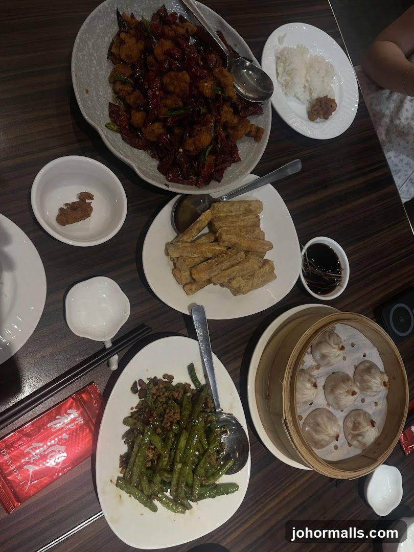 Dining Table with Chinese Cuisine