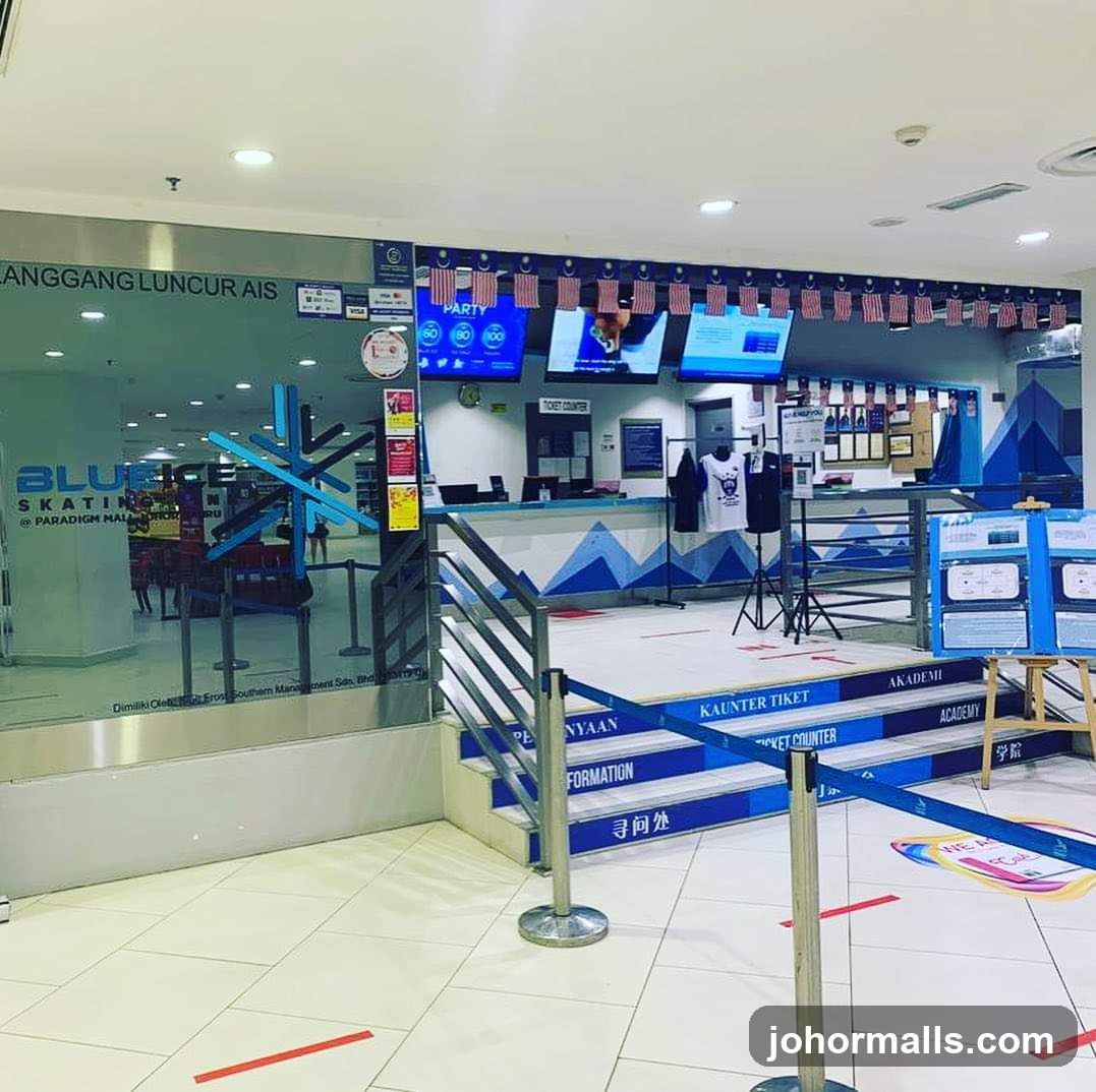 Blue Ice Skating Rink