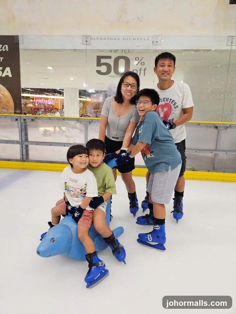 Family on Ice Rink