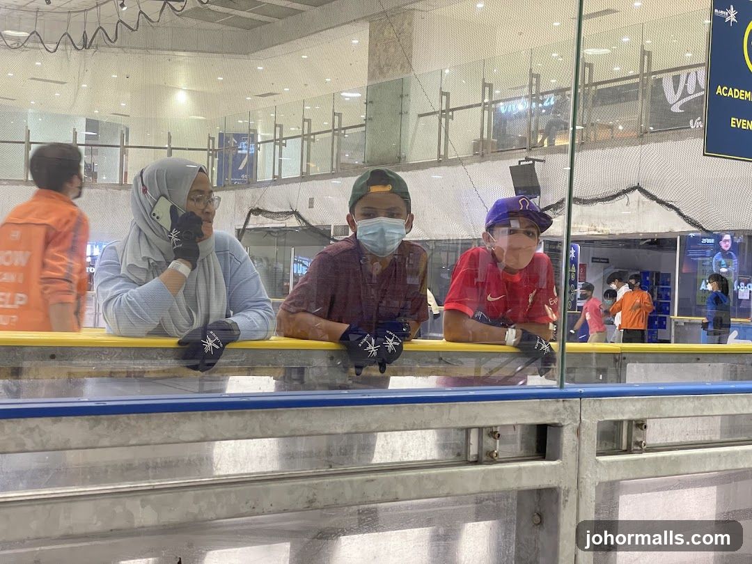 People watching ice rink
