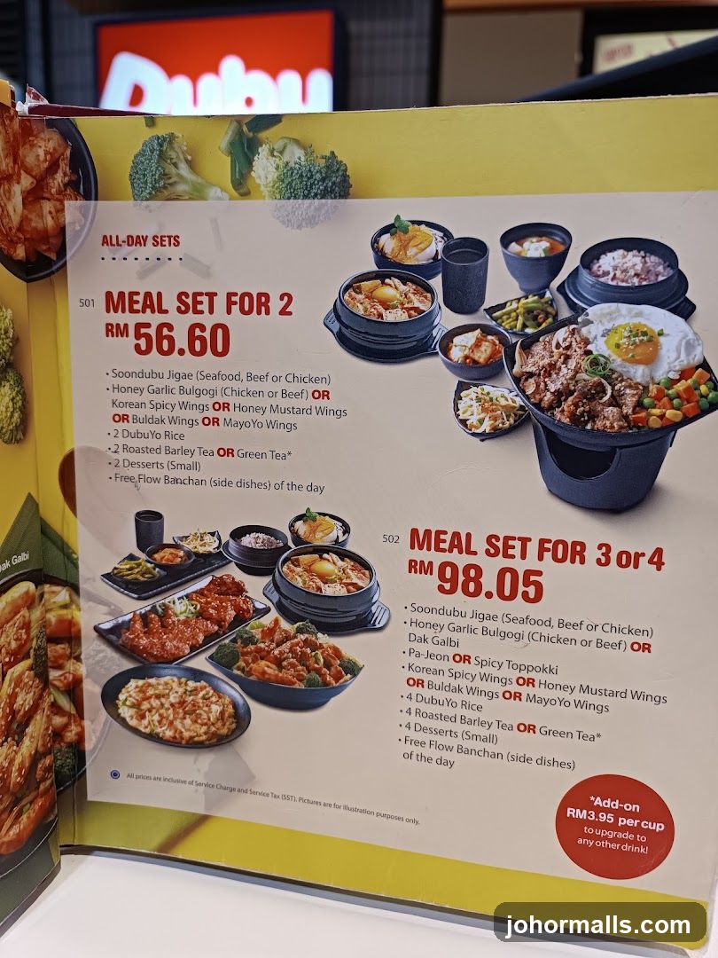 Dubu All-Day Sets Menu