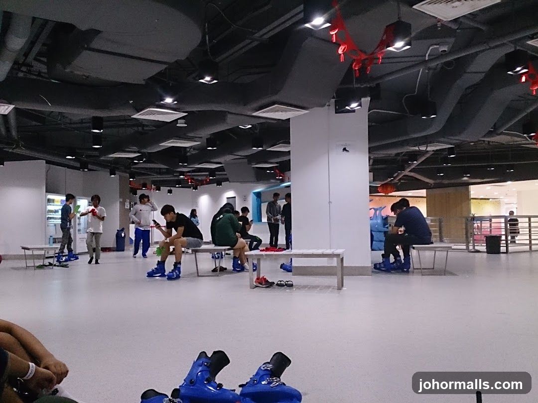 Roller skating rink interior