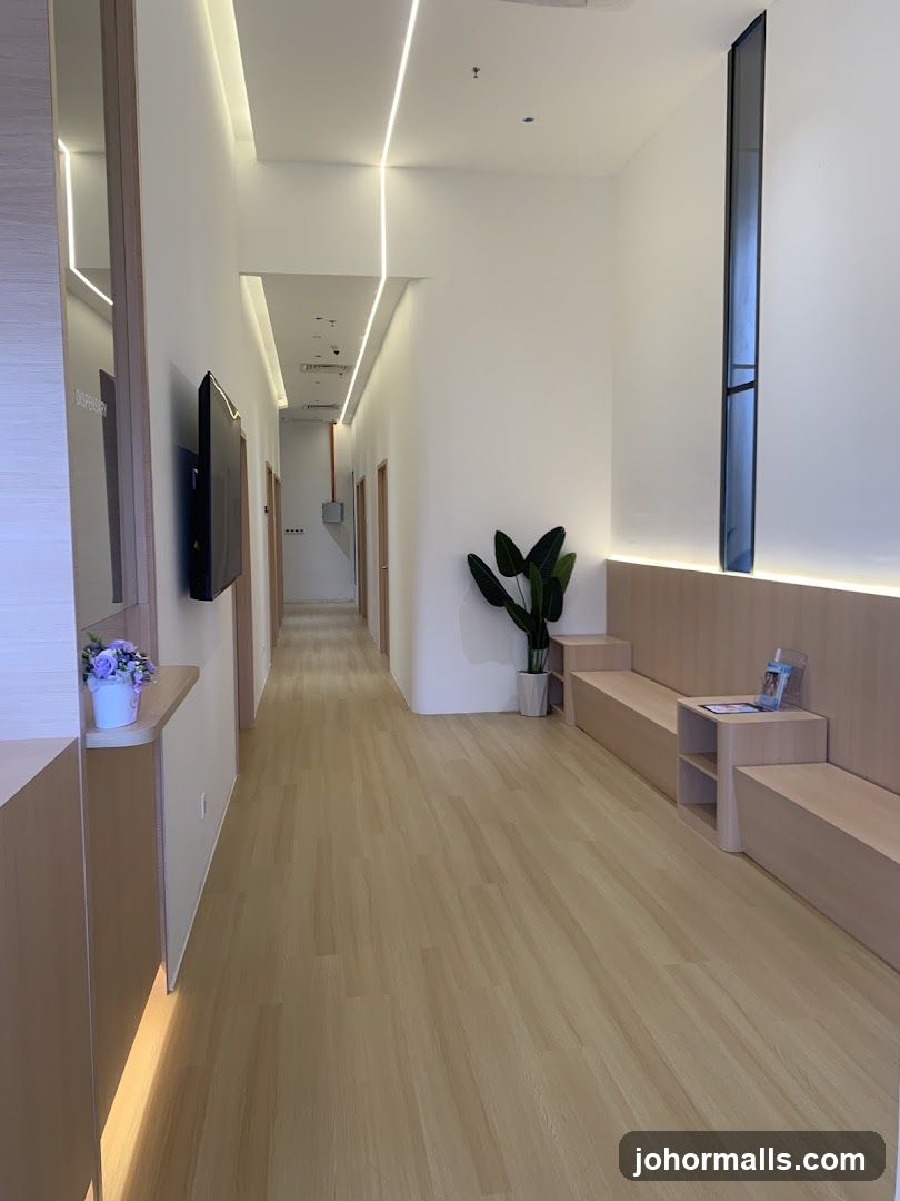 Interior hallway of a modern facility