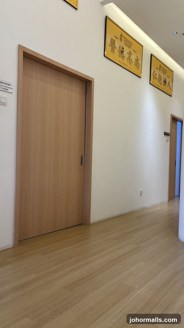 Interior hallway of a medical facility