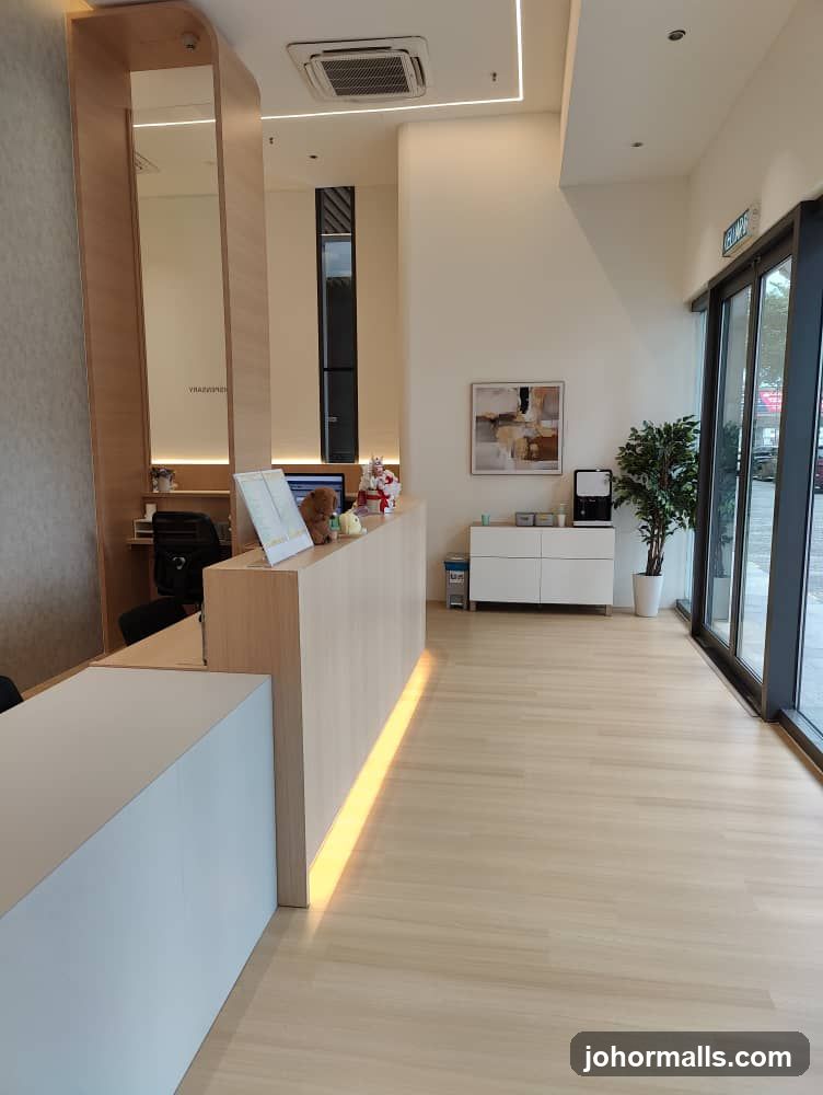 Interior of a modern office or clinic reception area