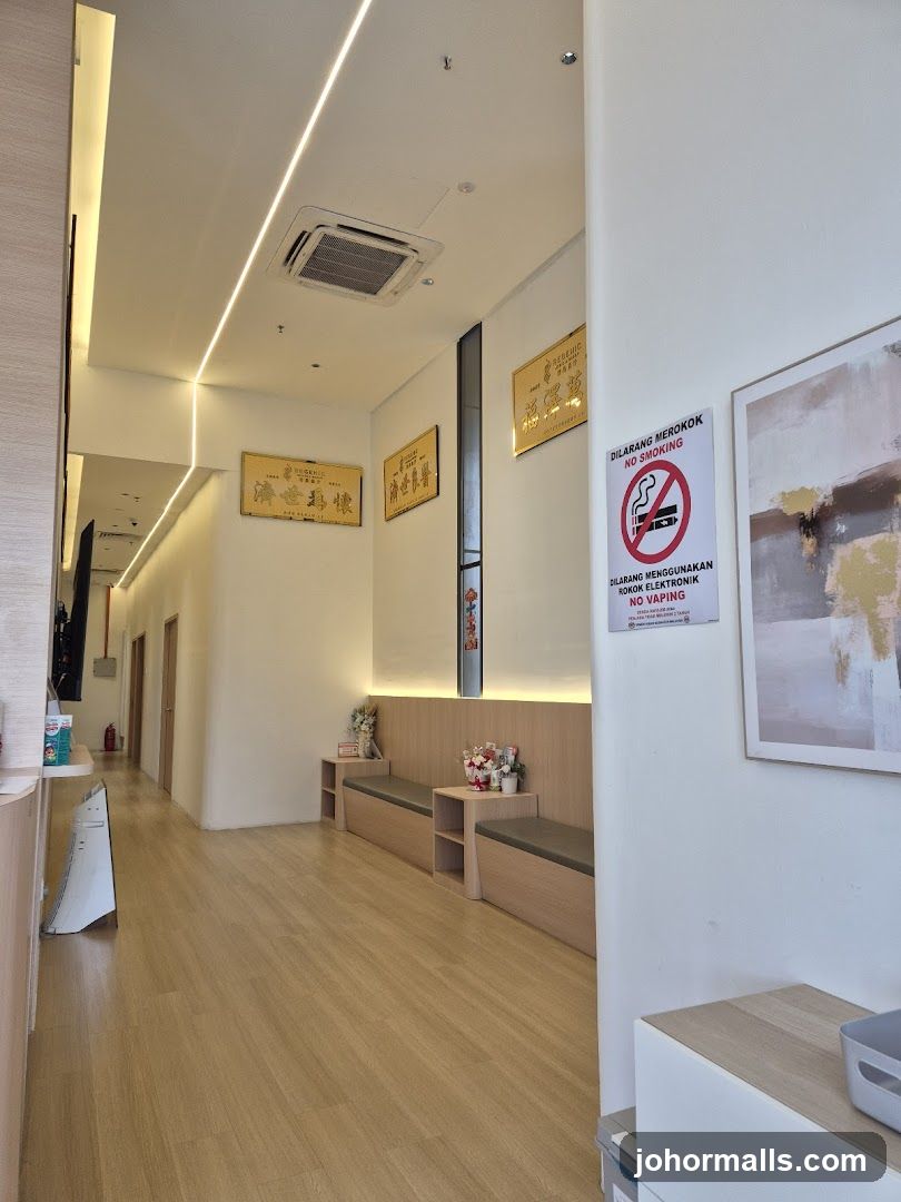 Interior hallway of a medical or wellness center
