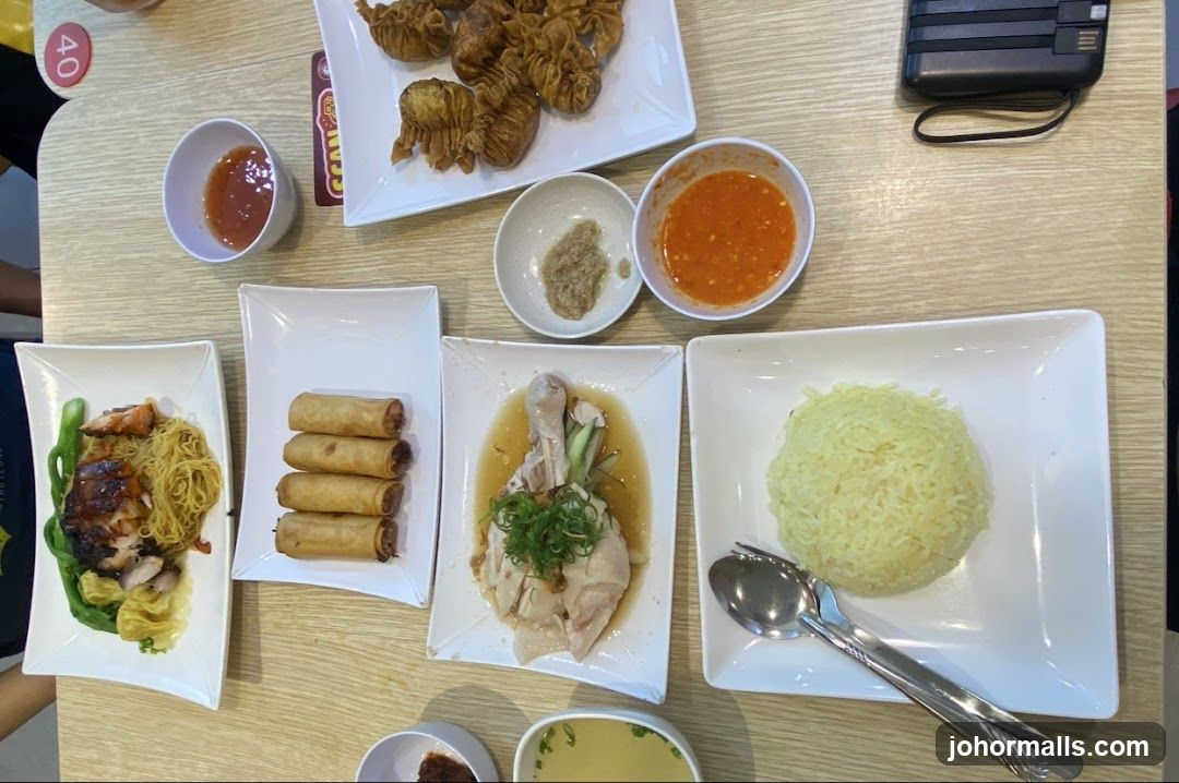 Table with Asian cuisine
