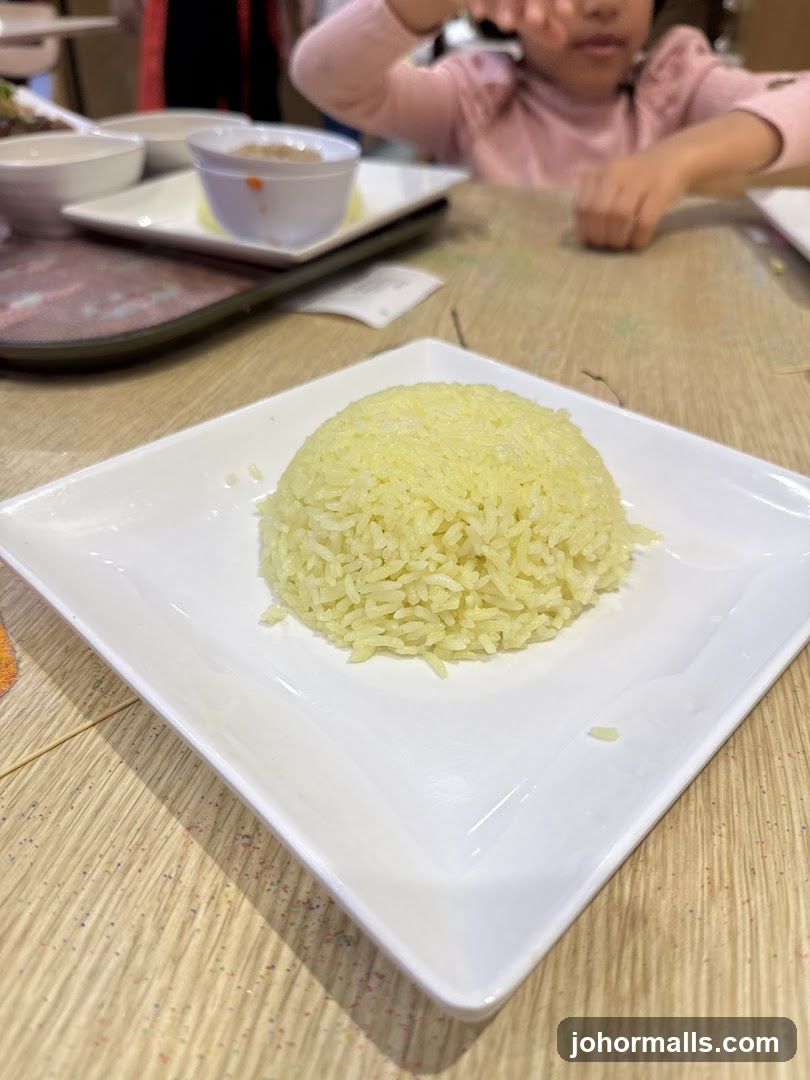 Dining Table with Rice Dish