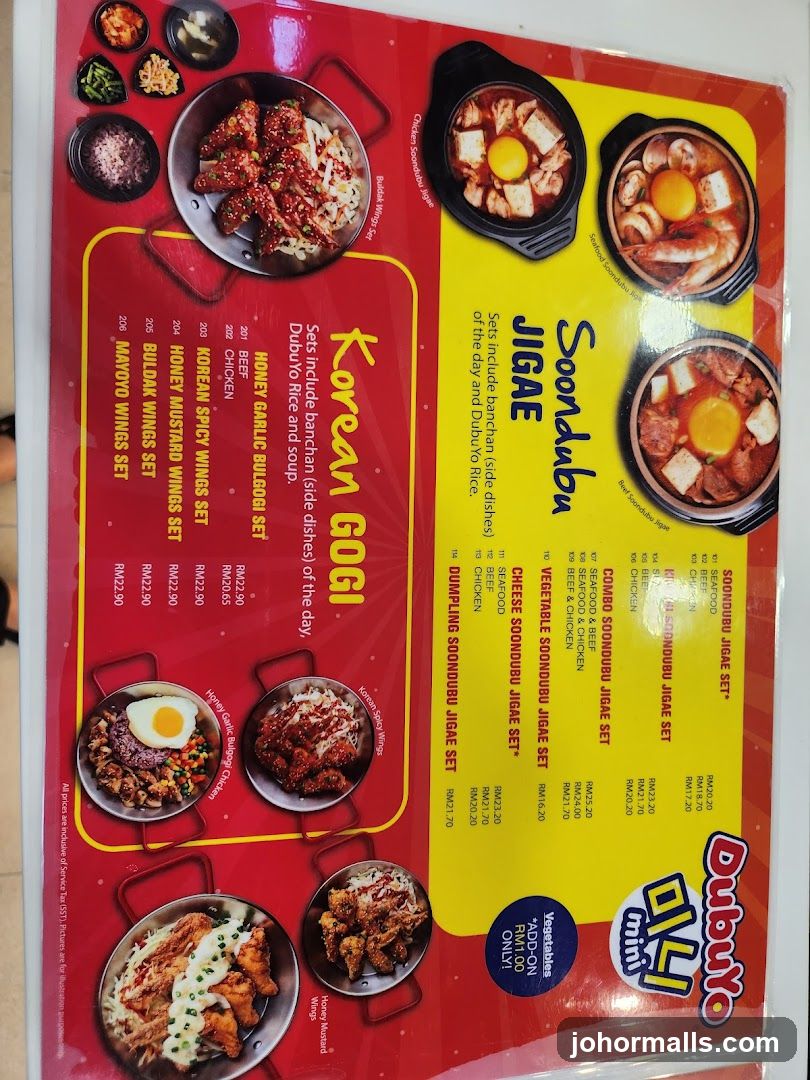 DubuYo Menu