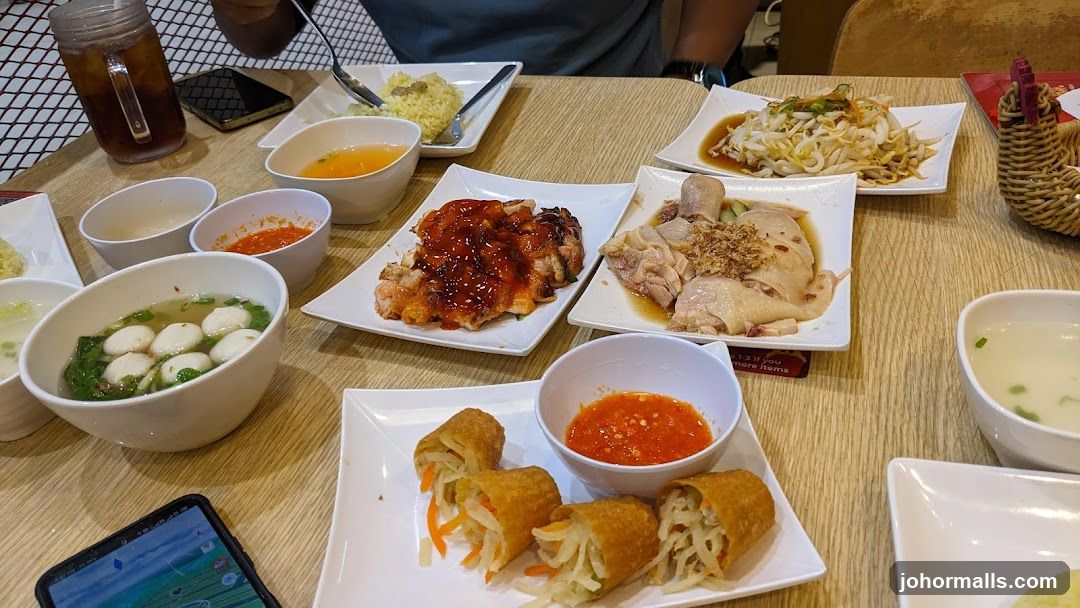 Dining Table with Food Items