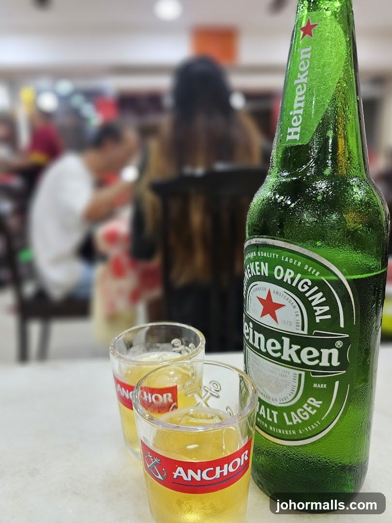 Beer and Shot Glasses at a Restaurant