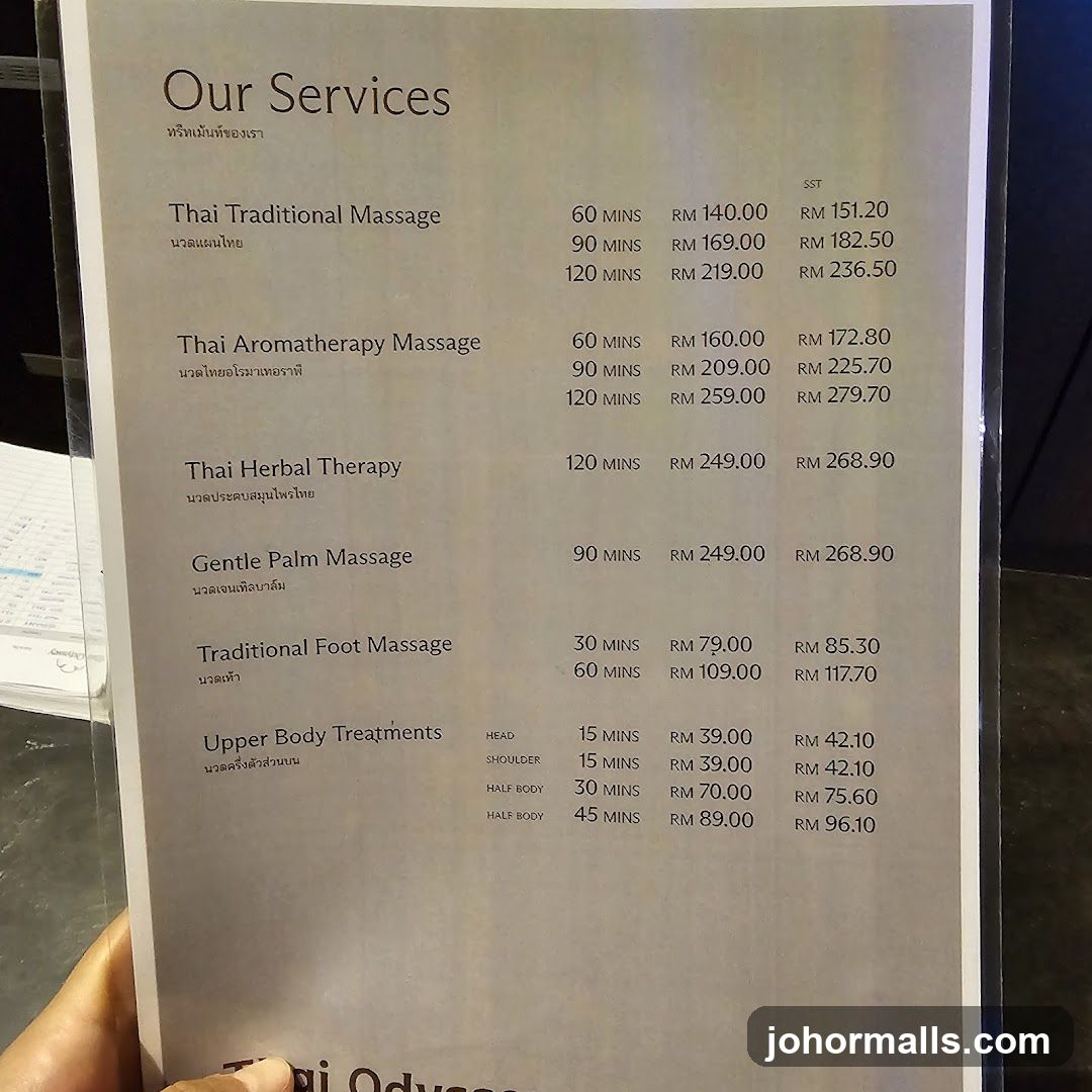 Our Services Menu