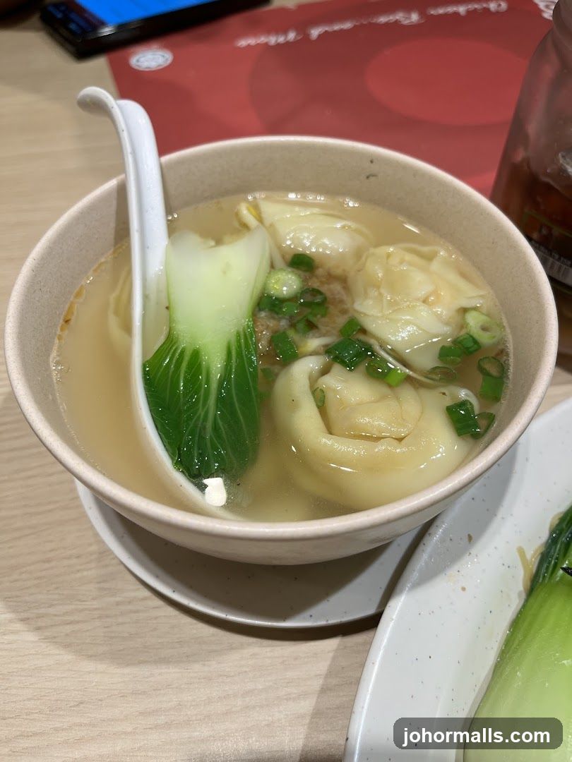 Wonton Soup with Bok Choy