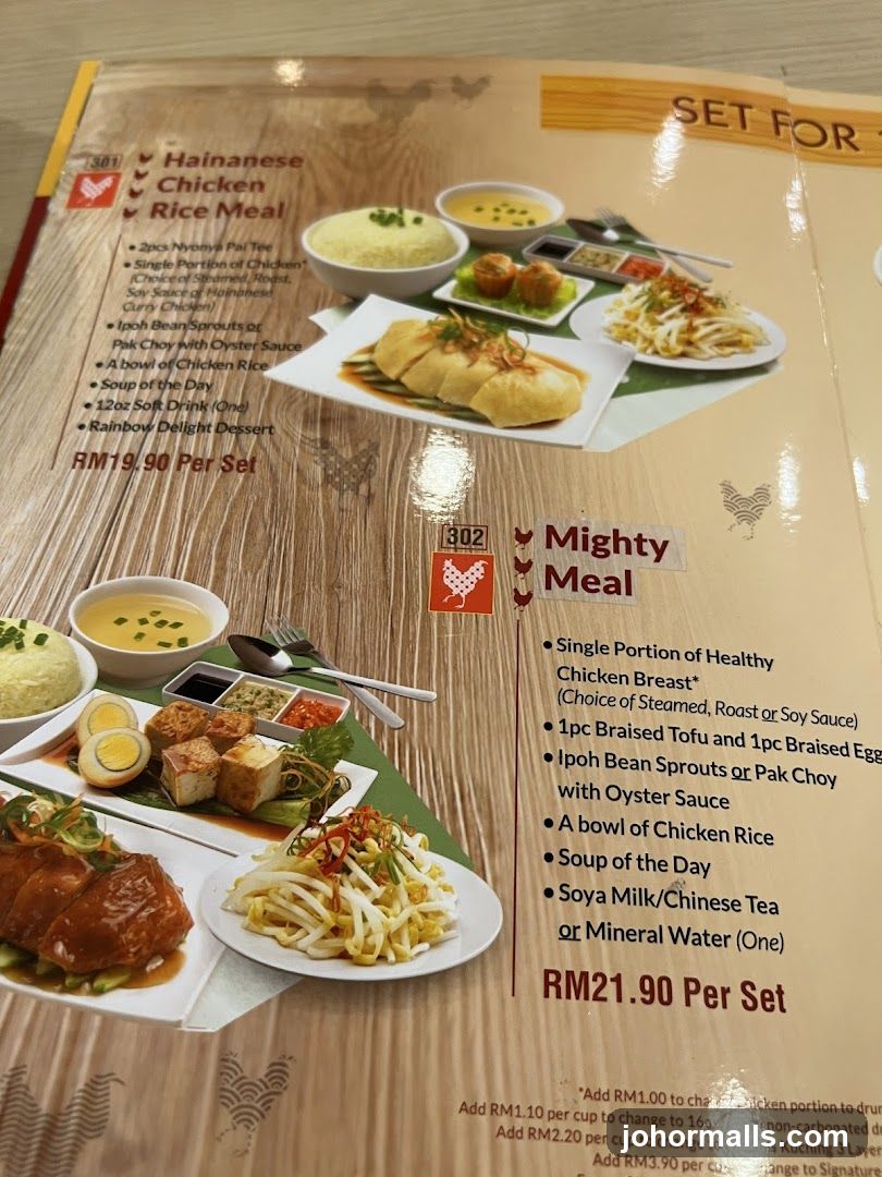 Restaurant Menu Set Options