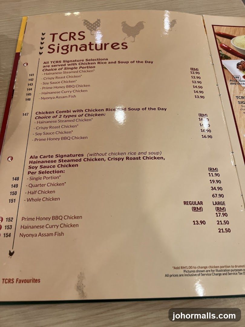 TCRS Signatures Menu