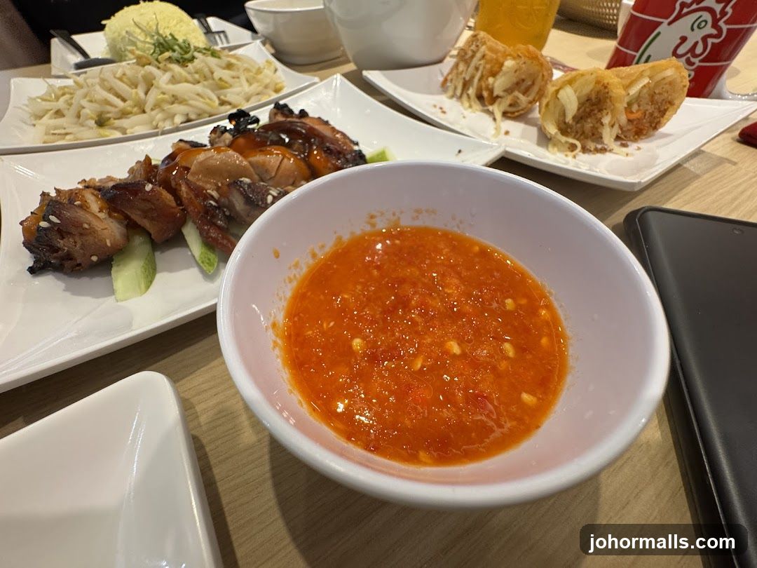 Dining Table with Food Items