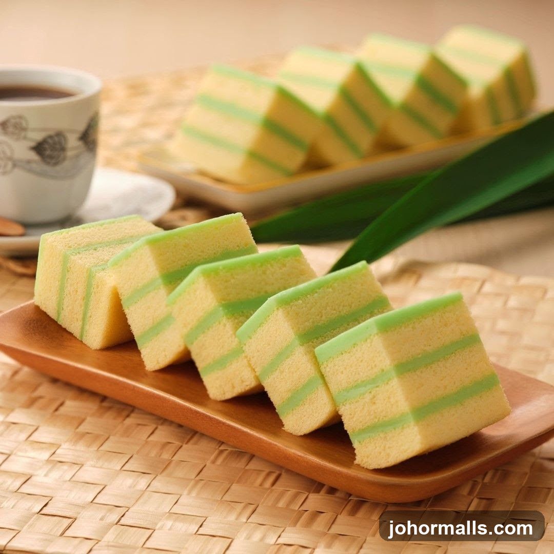Green Layered Cake Display