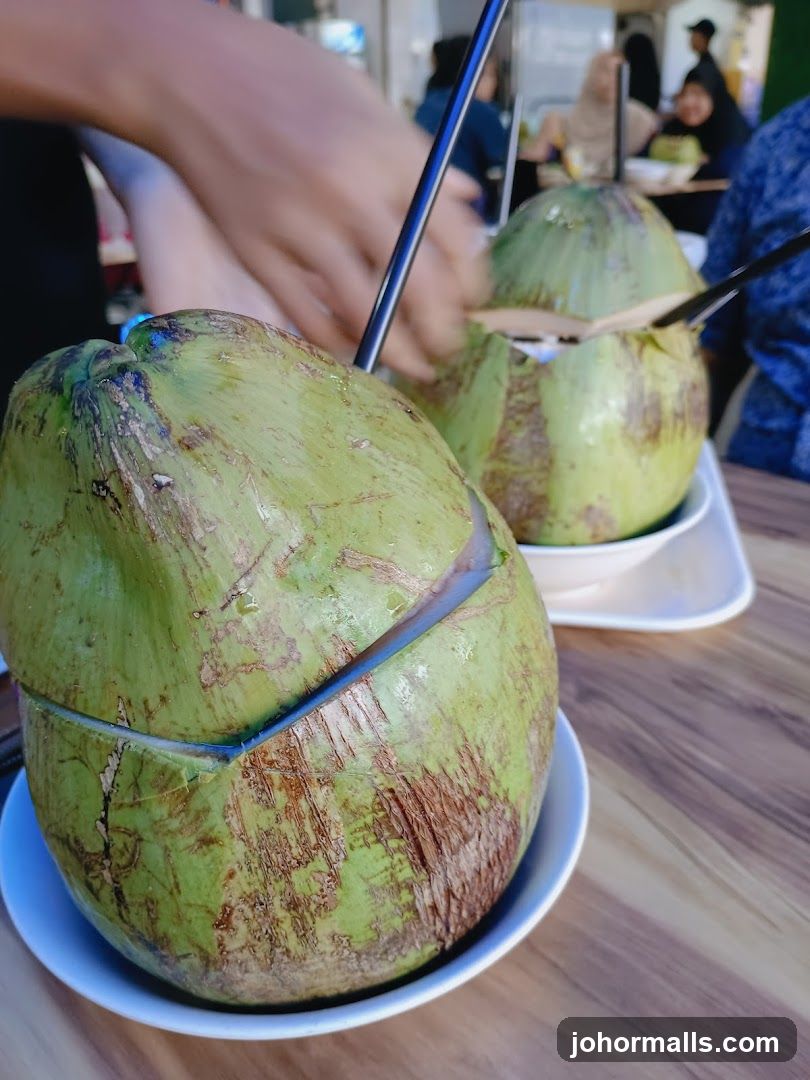 Coconut Drink at Restaurant