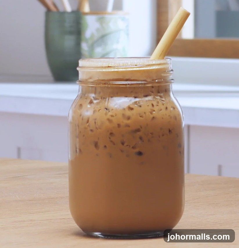 Iced Coffee in Mason Jar
