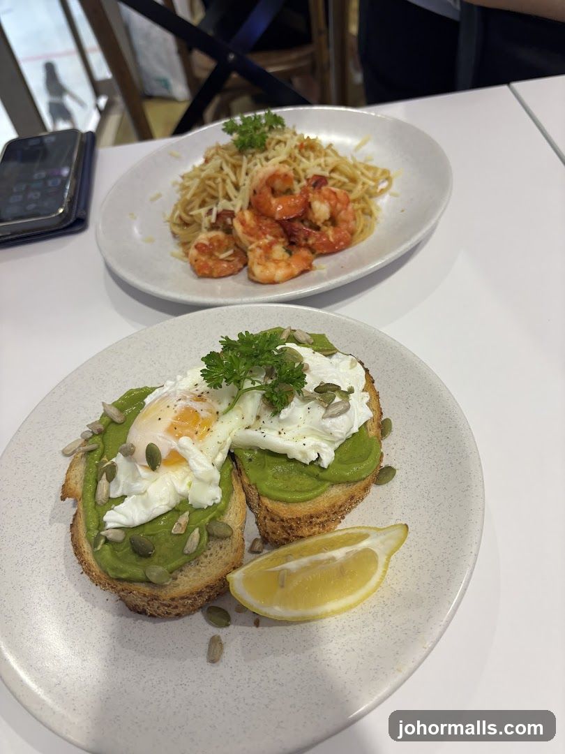 Food at a café or restaurant