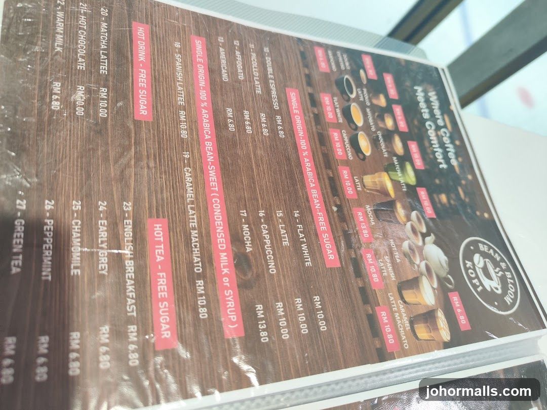 Kopi & Bloom Menu