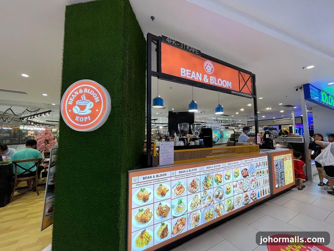 Bean & Bloom Kopi storefront in shopping mall