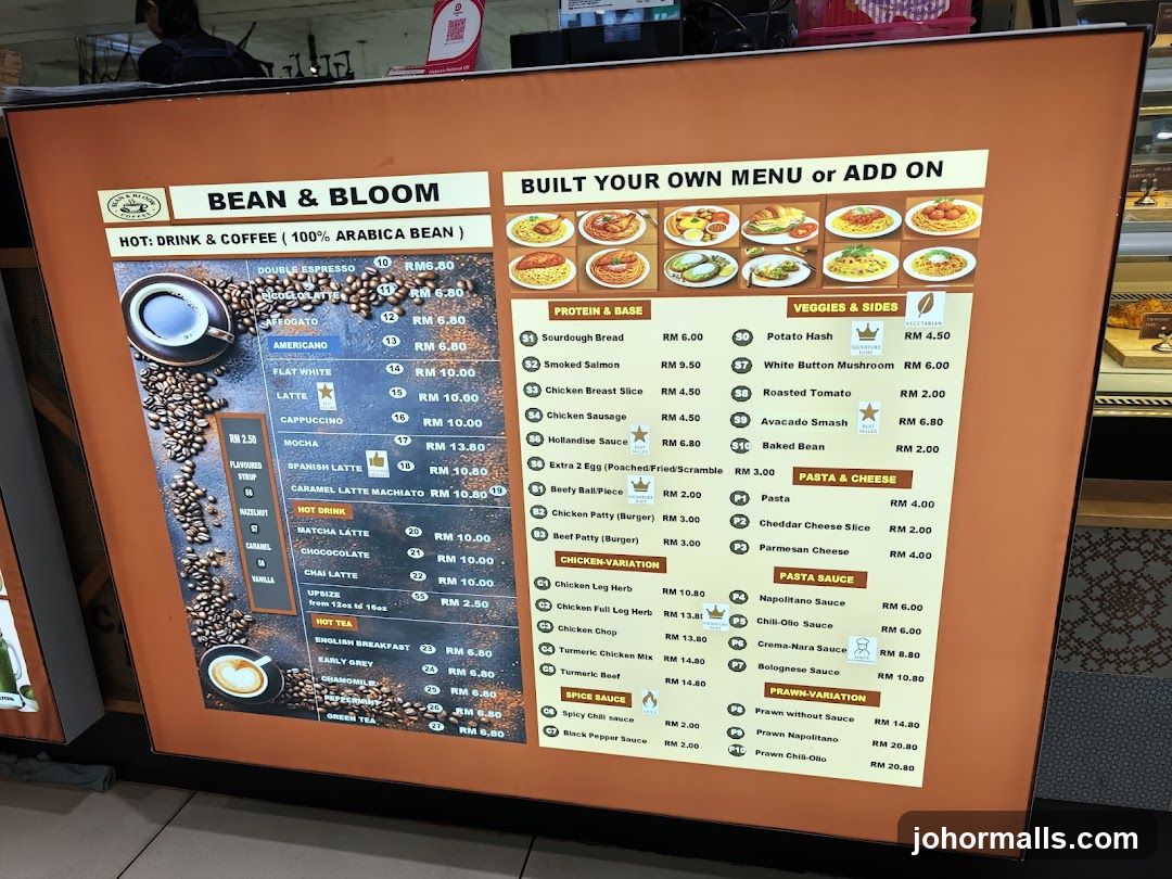 Bean & Bloom Menu Board