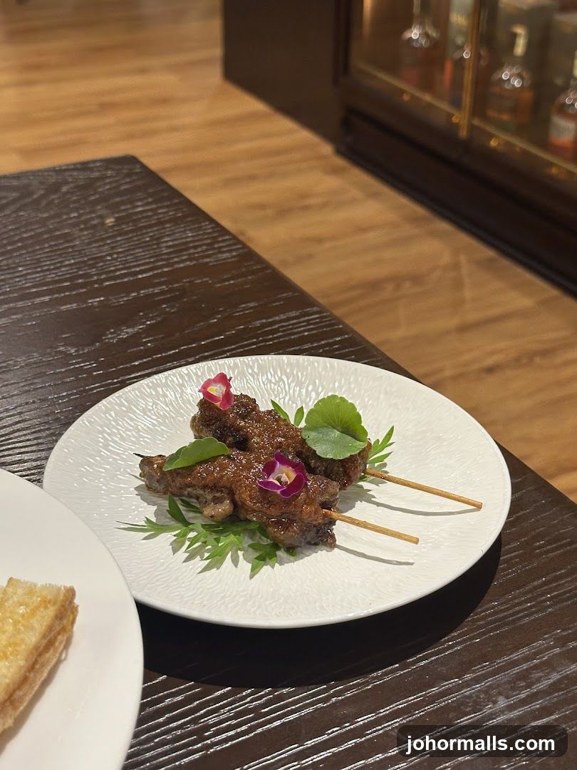 Dining Interior with Skewered Dish