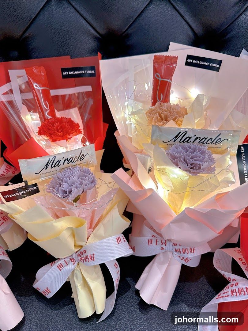 Floral Bouquets with LED Lights and Branding