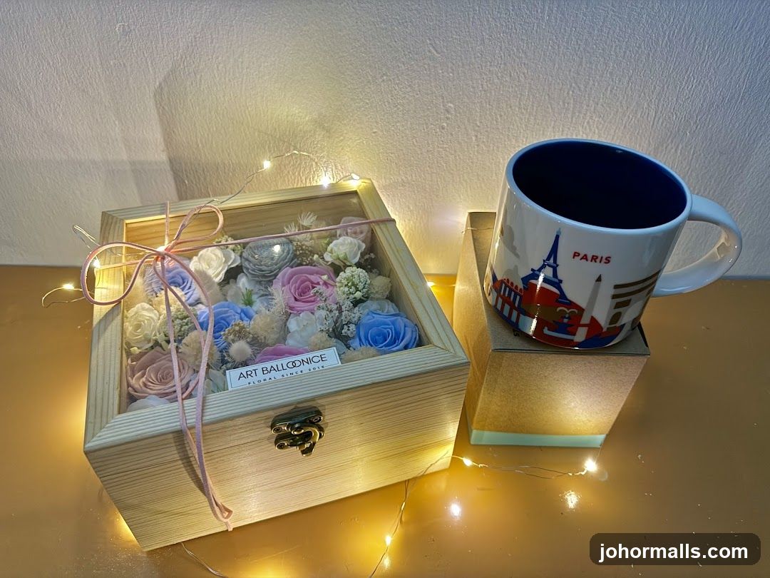 Floral Gift Box and Paris Mug