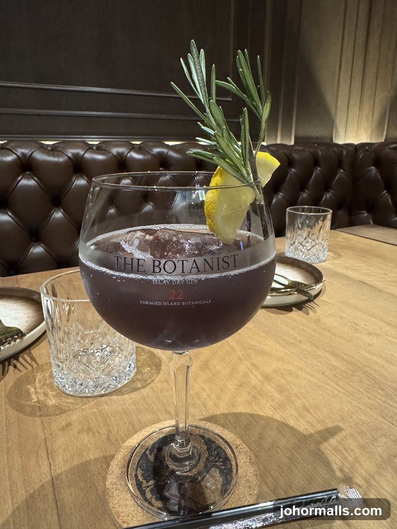 Dining Table with Gin Drink