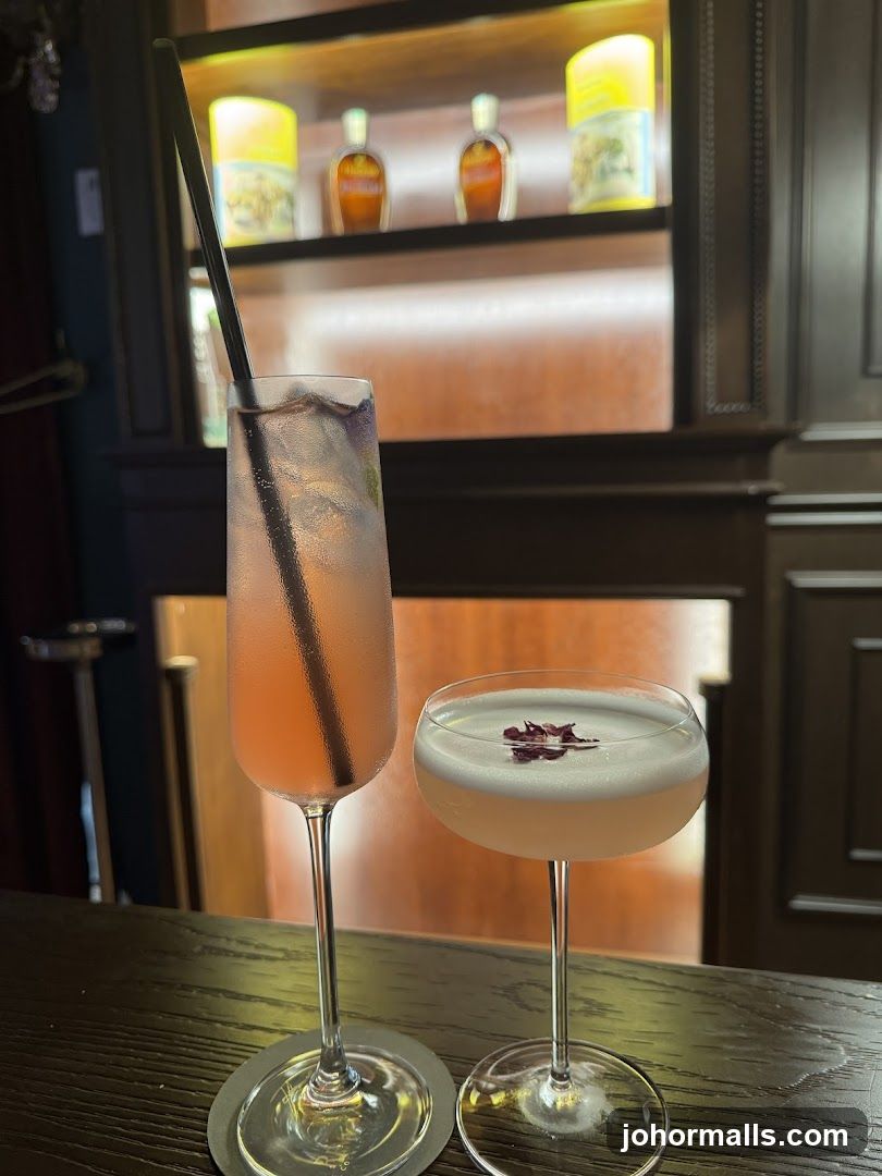 Bar Interior with Two Cocktails