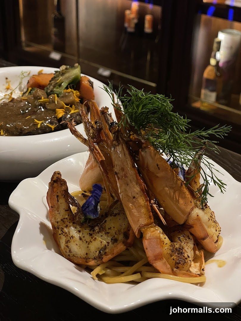 Dinner Plate with Shrimp and Pasta