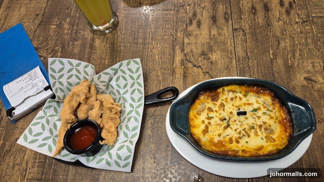 Dining Table with Food and Drink