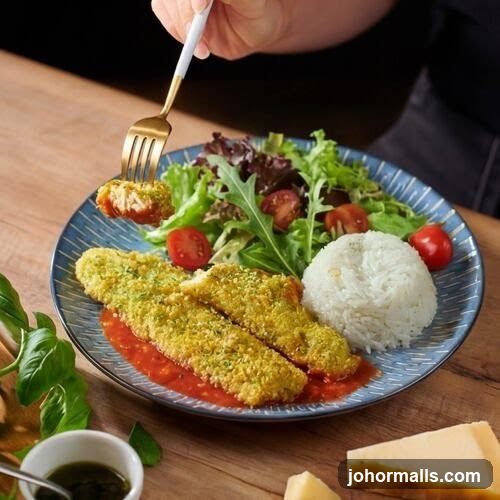 Food Plate with Salad and Rice