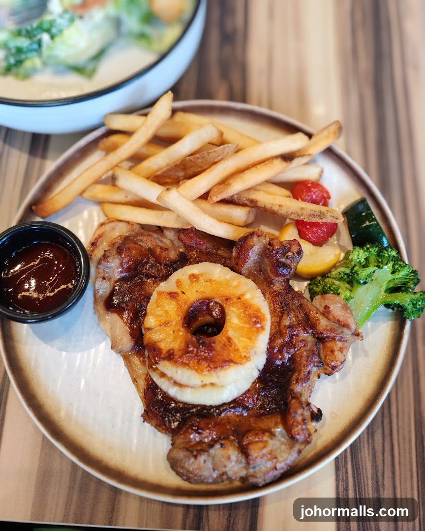 Food Plate on Wooden Table