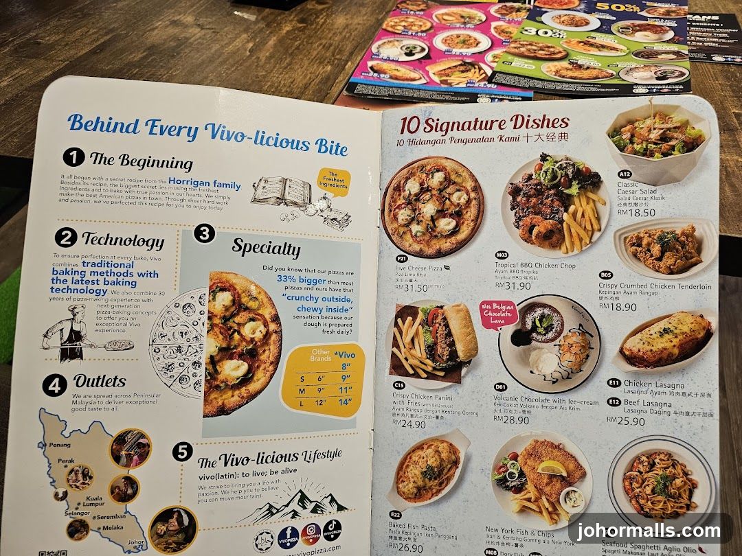 Vivo-licious Menu