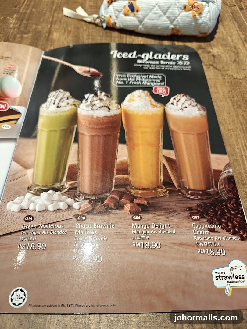 Iced-glaciers Drinks Menu