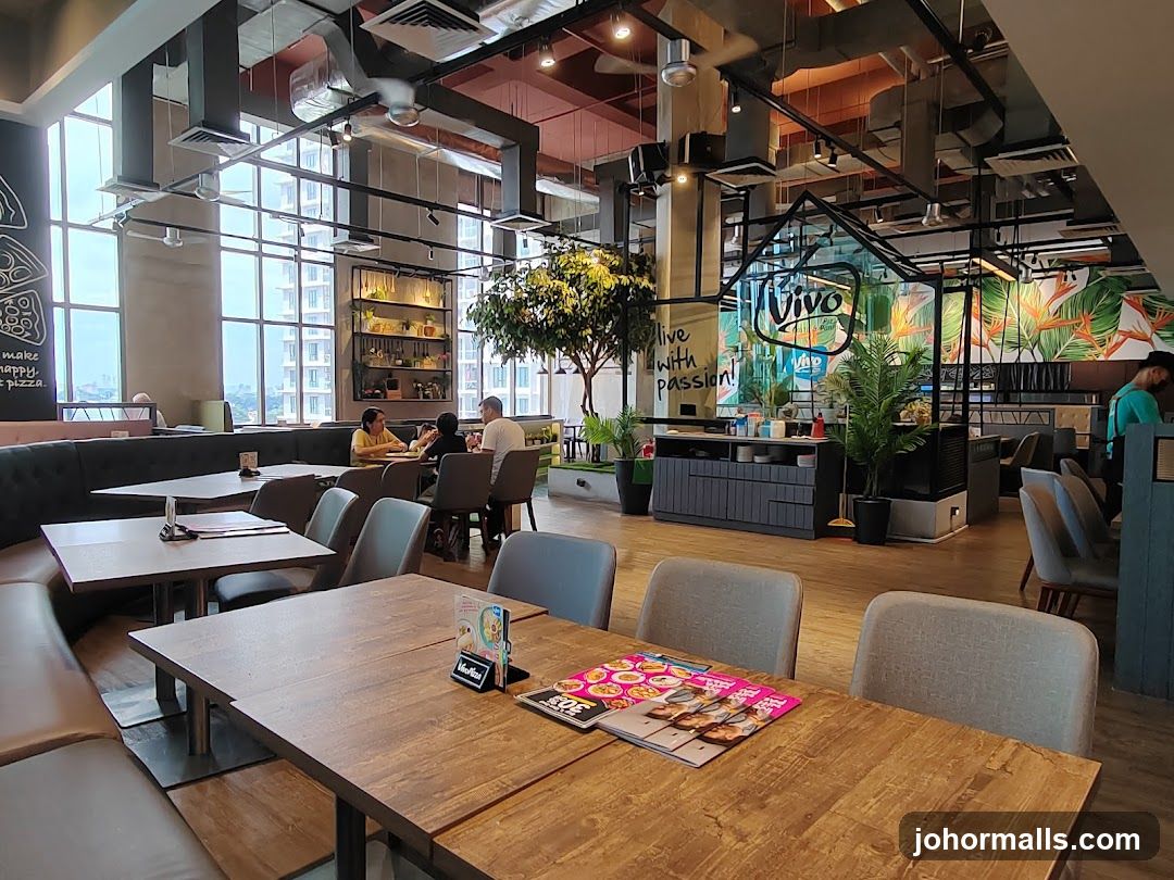 Interior of a modern café or restaurant