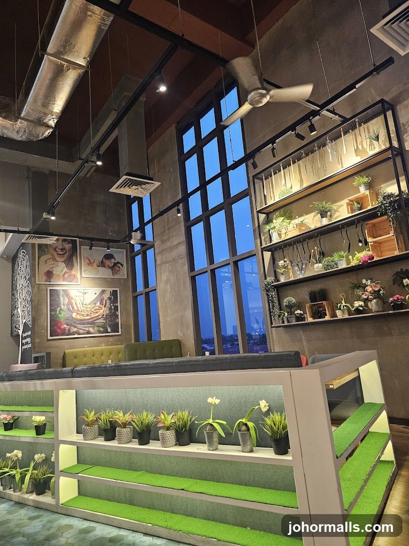 Interior of a modern café or restaurant