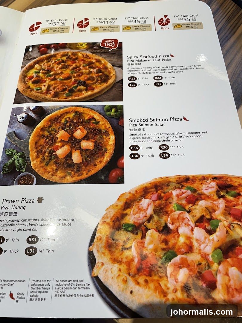 Pizza Menu